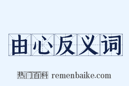 由心反义词是什么意思的图片